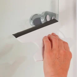 Dusbad Glas&Duschabzieher für Duschkabinen gerade|rund weiss MadeInGermany Weiß Discount