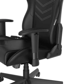 DXRacer Gaming Stuhl, GC/LPF132LTC/N.W, PRINCE Serie, Kunstleder schwarz mit weißen Nähten New