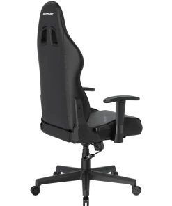 DXRacer Gaming Stuhl, GC/LPF132LTC/N.W, PRINCE Serie, Kunstleder schwarz mit weißen Nähten New
