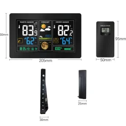 Echos Funkwetterstation LCD Farbdisplay Wettervorhersage Außensensor Sale
