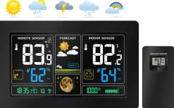 Echos Funkwetterstation LCD Farbdisplay Wettervorhersage Außensensor Sale