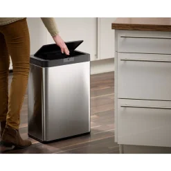 Abfalleimer mit Sensor 48L SQUARE - Inox Brushed ^ ECHTWERK