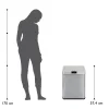 Abfalleimer mit Sensor 48L SQUARE - Inox Silver ^ ECHTWERK Outlet