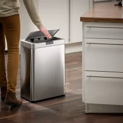 Abfalleimer mit Sensor 48L SQUARE - Inox Silver ^ ECHTWERK Outlet