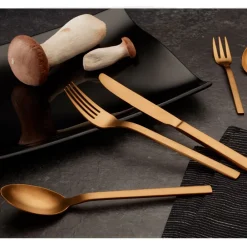 AH-BS-3540B Besteck Set "Milos" 30tlg -  BRONZE EDITION - mattiert ^ ECHTWERK Best