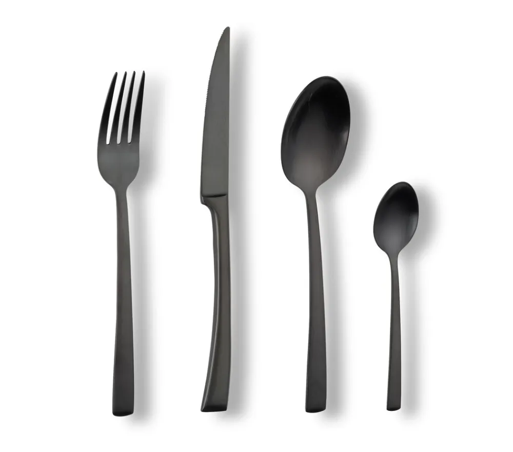 Besteck Set AVELINO 16tlg - schwarz matt ^ ECHTWERK Discount