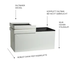 ECHTWERK Sitzbank "Flex" - weiß Clearance