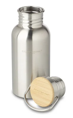 ECHTWERK Trinkflasche mit Bambusdeckel 500ml Discount