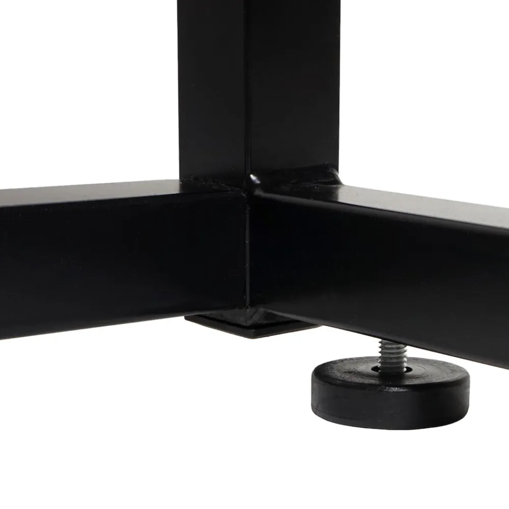 Eck-Schreibtisch -K66, Computertisch Arbeitstisch, MVG-zertifiziert 76x140x140cm, MDF Metall ~ dunkelbraun ^ MCW Clearance