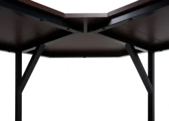 Eck-Schreibtisch -K66, Computertisch Arbeitstisch, MVG-zertifiziert 76x140x140cm, MDF Metall ~ dunkelbraun ^ MCW Clearance