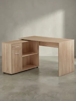 Eckschreibtisch Mit Regal Modern Design, Sonoma 120x107x75 cm ^ KADIMA DESIGN Sale
