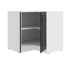 Eckunterschrank 90x90 cm Stilo Grau Küchenzeile Küchenblock Küche Landhaus ^ Küchen-Preisbombe Hot