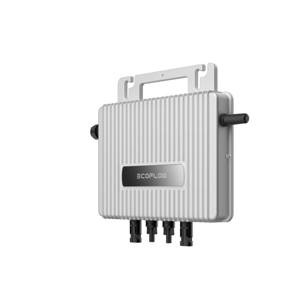 SUNNIVA ECOFLOW Mikro-Wechselrichter 800 W EFStreamMI800W für Balkonkraftwerk, IP67 wetterfest, Plug&Play Installation, 2 MPPT, Bluetooth & WIFI, inkl. 5m Anschlusskabel & 4x 1m Solar-Verlängerungen, Inverter Online