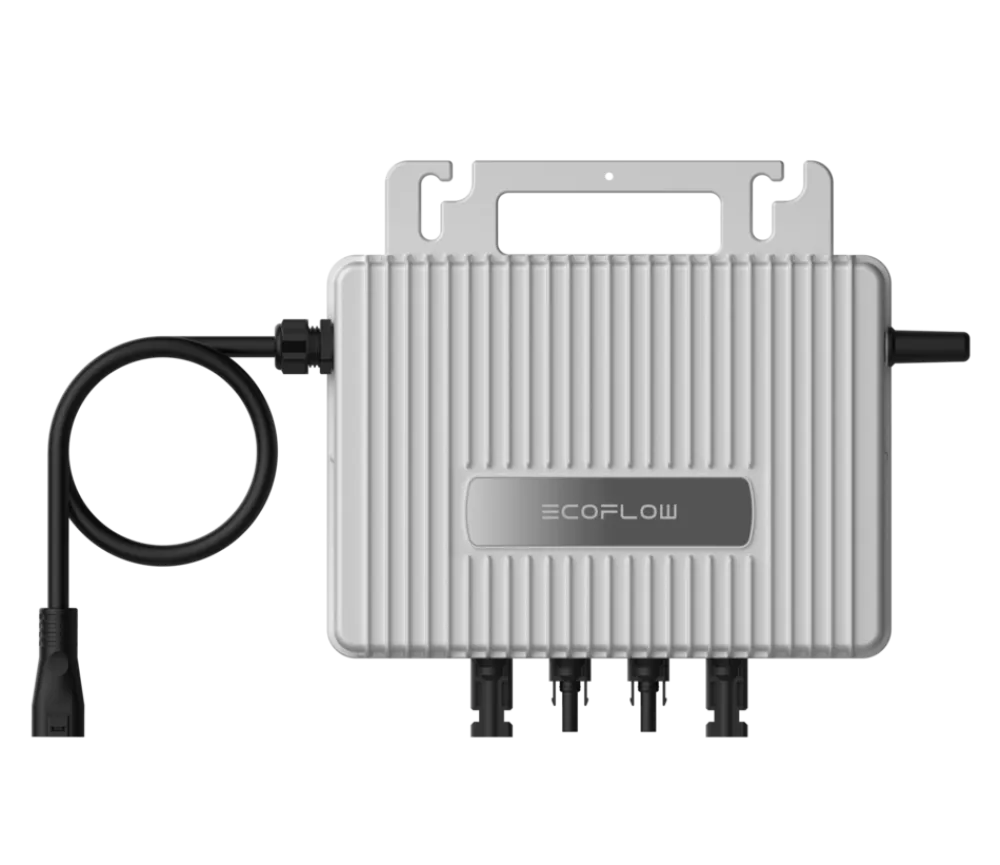 SUNNIVA ECOFLOW Mikro-Wechselrichter 800 W EFStreamMI800W für Balkonkraftwerk, IP67 wetterfest, Plug&Play Installation, 2 MPPT, Bluetooth & WIFI, inkl. 5m Anschlusskabel & 4x 1m Solar-Verlängerungen, Inverter Online