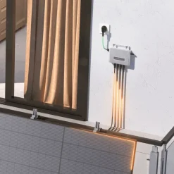 SUNNIVA ECOFLOW Mikro-Wechselrichter 800 W EFStreamMI800W für Balkonkraftwerk, IP67 wetterfest, Plug&Play Installation, 2 MPPT, Bluetooth & WIFI, inkl. 5m Anschlusskabel & 4x 1m Solar-Verlängerungen, Inverter Online