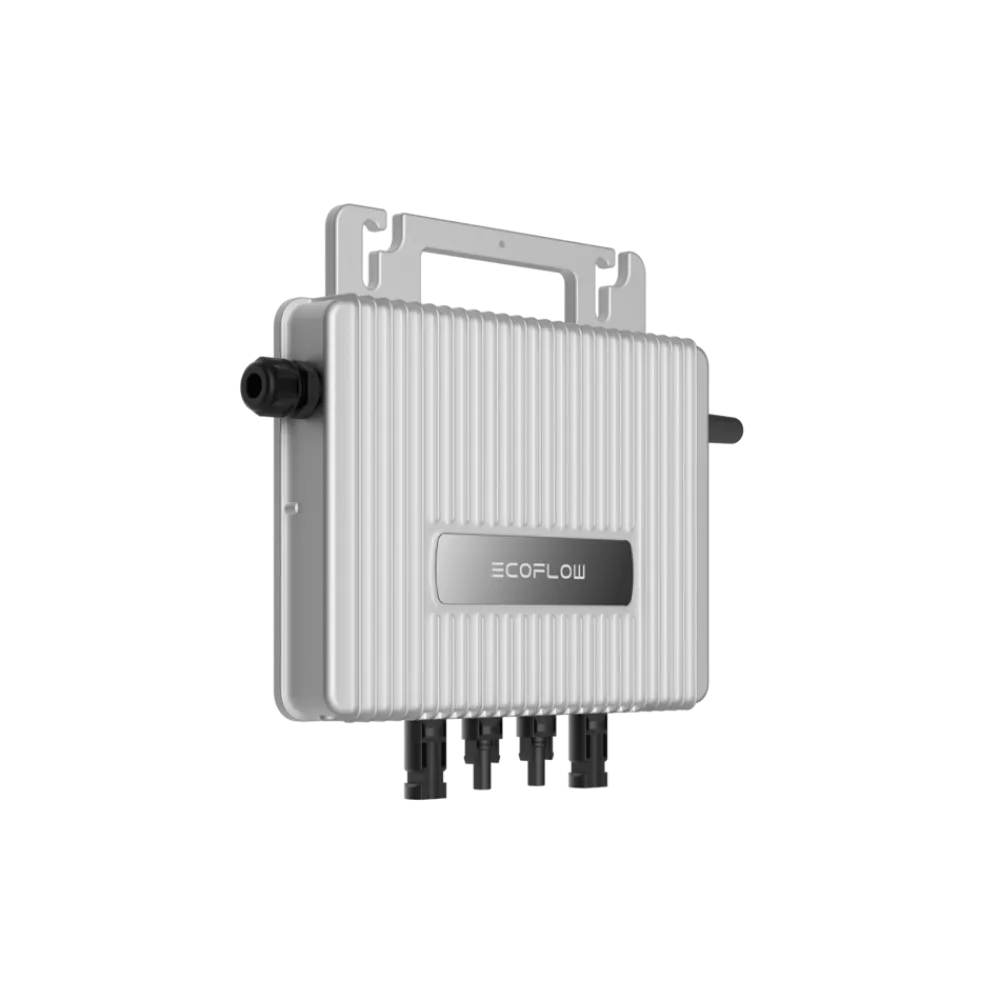 SUNNIVA ECOFLOW Mikro-Wechselrichter 800 W EFStreamMI800W für Balkonkraftwerk, IP67 wetterfest, Plug&Play Installation, 2 MPPT, Bluetooth & WIFI, inkl. 5m Anschlusskabel & 4x 1m Solar-Verlängerungen, Inverter Online