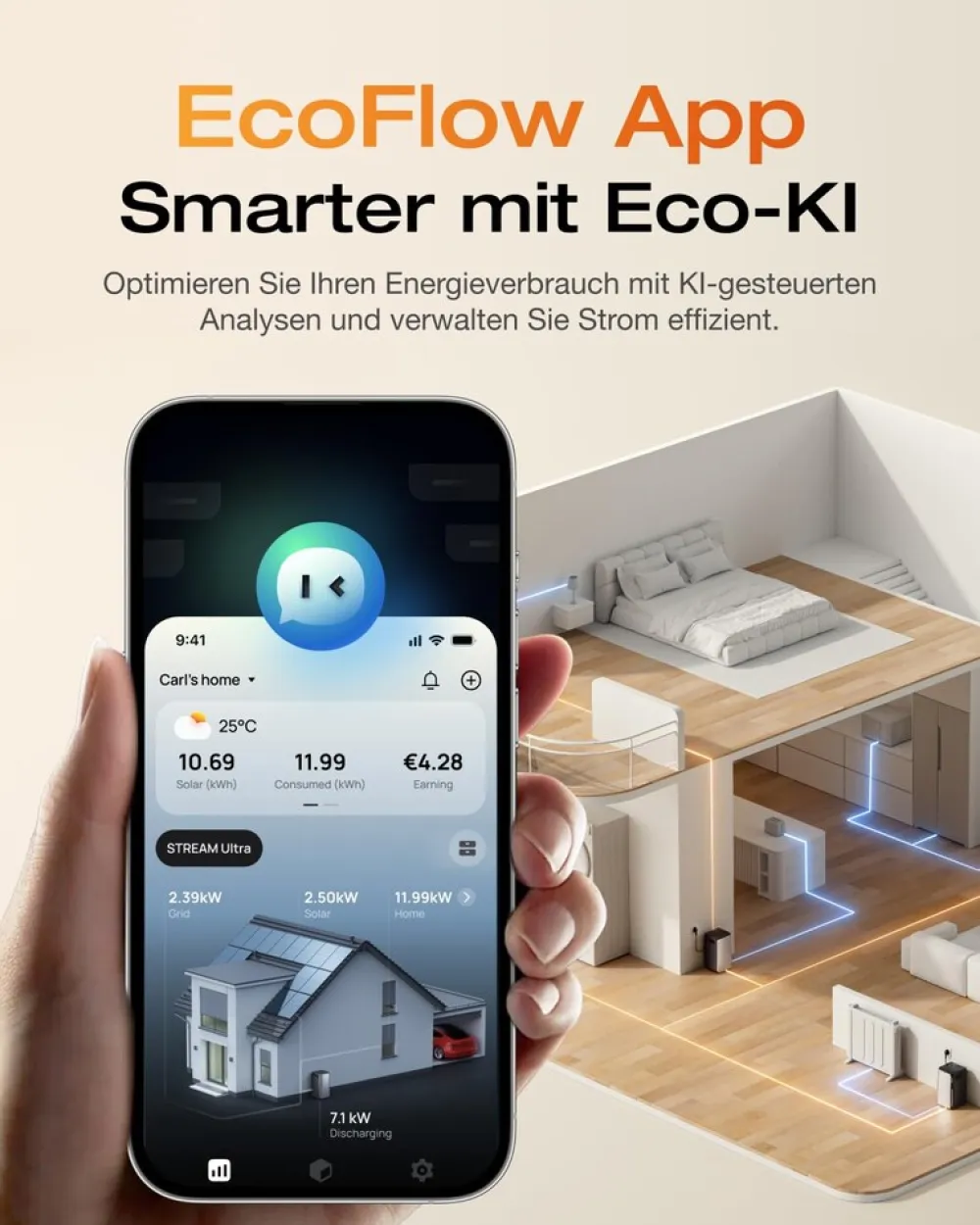 STREAM Ultra 1,92 kWh Speicher für Balkonkraftwerk 2080W ^ ECOFLOW Online