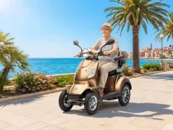 ECONELO E-Seniorenmobil Voltrixx, Lithium-Akku, 4-Rad, 1000 Watt, Braun Hot