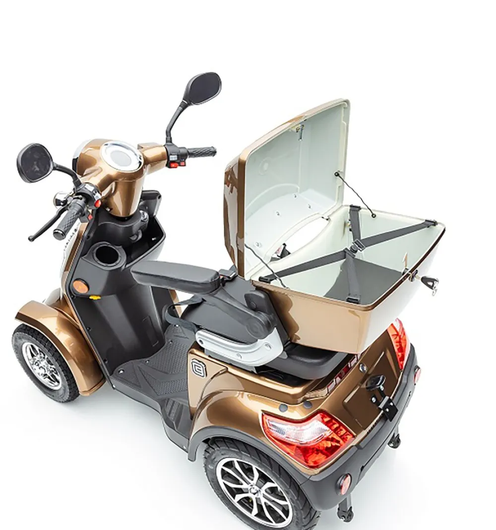 ECONELO E-Seniorenmobil Voltrixx, Lithium-Akku, 4-Rad, 1000 Watt, Braun Hot
