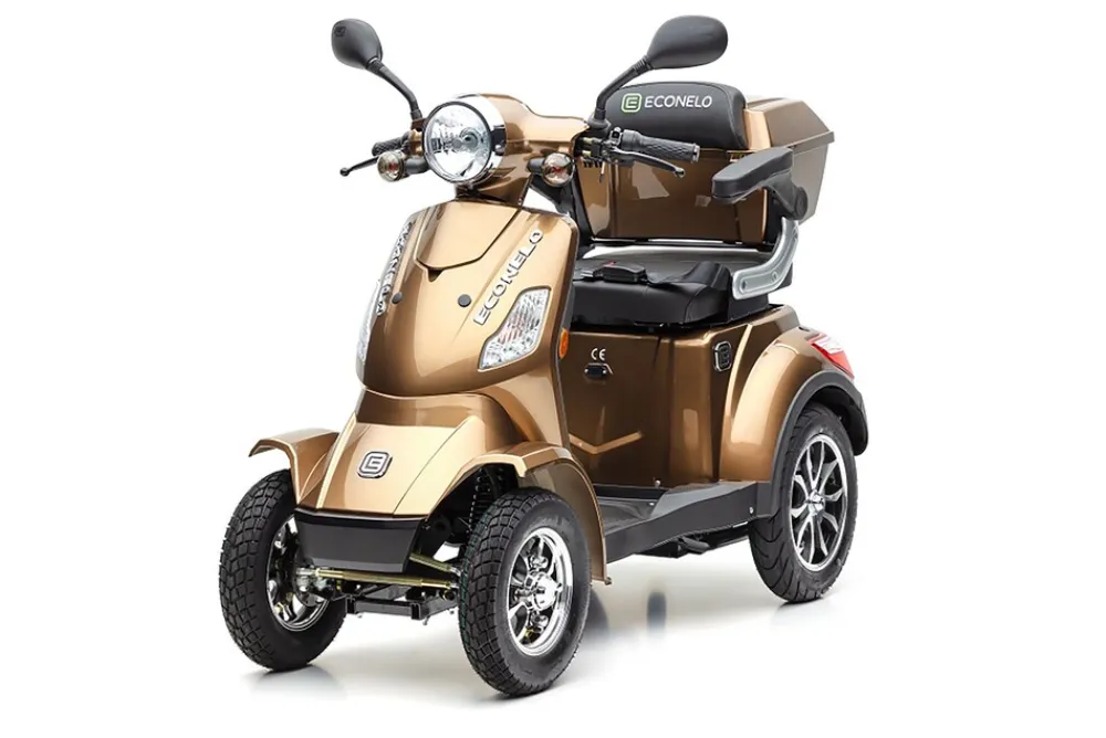 ECONELO E-Seniorenmobil Voltrixx, Lithium-Akku, 4-Rad, 1000 Watt, Braun Hot