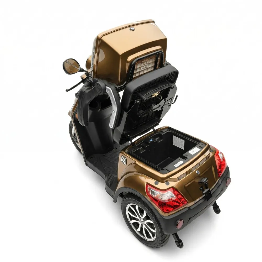 ECONELO E-Seniorenmobil Yogi-IQ, Blei-Akku, 3-Rad, 1000 Watt, Braun Clearance
