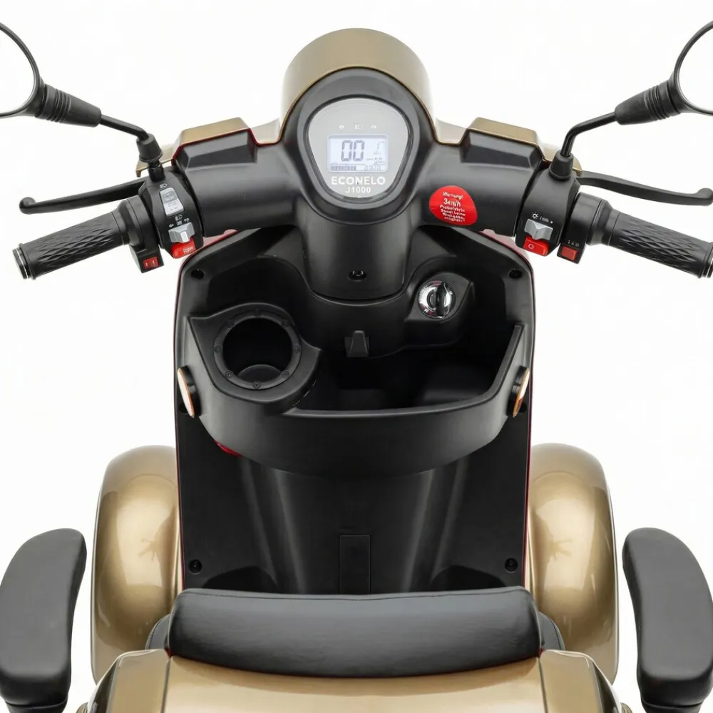 ECONELO E-Seniorenmobil Yogi-IQ, Blei-Akku, 3-Rad, 1000 Watt, Braun Clearance