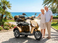 ECONELO E-Seniorenmobil Yogi-IQ, Blei-Akku, 3-Rad, 1000 Watt, Braun Clearance