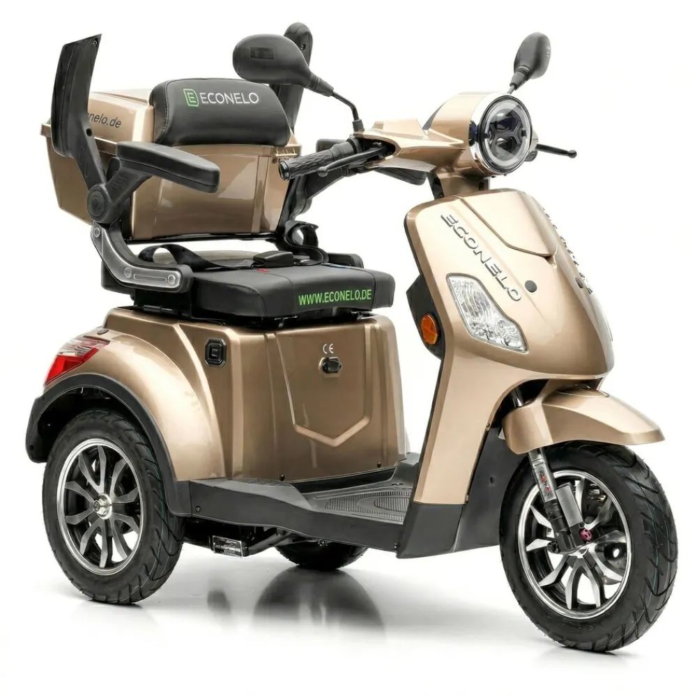 ECONELO E-Seniorenmobil Yogi-IQ, Blei-Akku, 3-Rad, 1000 Watt, Braun Clearance