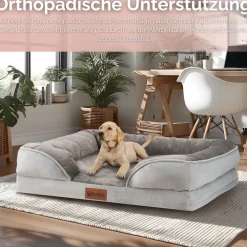 Orthopädisches Hundebett 71x58x18cm Wasserfest Anti-Rutsch-Boden ^ Ecosa Best