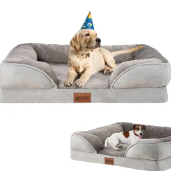 Orthopädisches Hundebett 71x58x18cm Wasserfest Anti-Rutsch-Boden ^ Ecosa Best