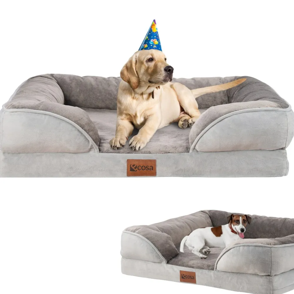 Orthopädisches Hundebett 71x58x18cm Wasserfest Anti-Rutsch-Boden ^ Ecosa Best
