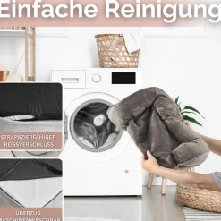Orthopädisches Hundebett 71x58x18cm Wasserfest Anti-Rutsch-Boden ^ Ecosa Best