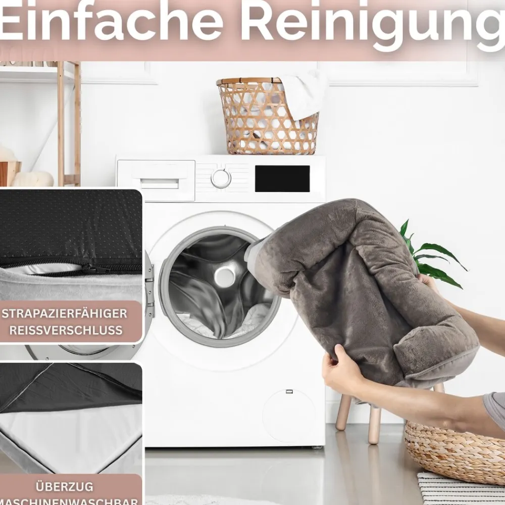Orthopädisches Hundebett 71x58x18cm Wasserfest Anti-Rutsch-Boden ^ Ecosa Best