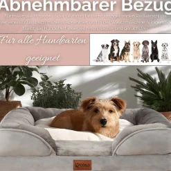 Orthopädisches Hundebett 71x58x18cm Wasserfest Anti-Rutsch-Boden ^ Ecosa Best