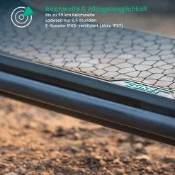 Egret X Core+ E-Scooter (max. 20 km/h, bis zu 55 km, Tragfähigkeit 130kg, Hinterradantrieb, 500W, Blinker) Clearance
