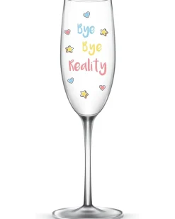 EinhornLiebe - Sektgläser Set - Einhorn Glas Bye Bye Reality (2 Stück) Proseccogläser Gläser Hot
