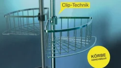 Eisl Teleskop Duschregal mit 4 Duschkörben Chrom