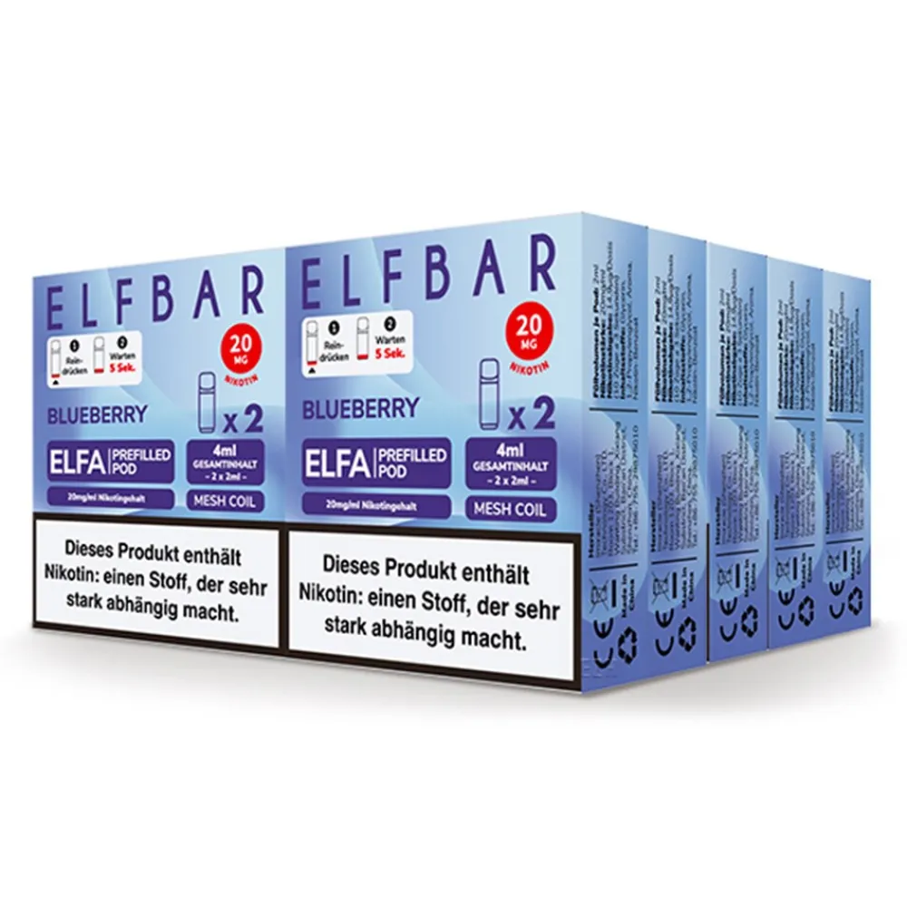 ELFA Prefilled Pod x 2 - Blueberry 2.0% , 10er Pack ^ Elf Bar Discount