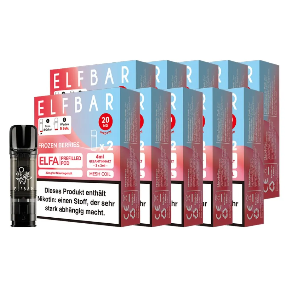 Elf Bar ELFBAR ELFA Prefilled Pod x 2 - Frozen Berries 2.0% , 10er Pack Best