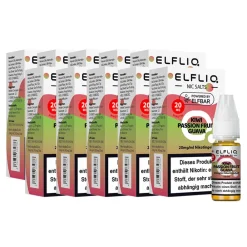Elf Bar ELFBAR ELFLIQ - Kiwi Passion Fruit Guava Nicotine Salt Liquid 10ml 2.0% 10er Pack Sale