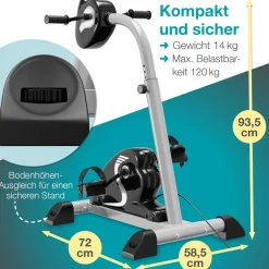 eloneo Arm- und Beintrainer aktiv »2in1« mit Motor, Elektro Heimtrainer höhenverstellbar inkl. Trainingscomputer mit 6 Trainingsprogrammen Outlet