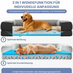 Orthopädiche Hundebett, - Größe ^ eloneo