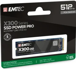 Emtec X300 M.2 SSD Power Pro 512 GB NVMe PCIe 3.0 (ECSSD512GX300) Clearance