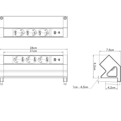 3er Aufsatzsteckdose zum Anklemmen, USB A/C, 3-fach Steckdose, 230V 16A, für Möbel, Steckdosenleiste, EU-Schutzkontaktstecker, Ampereon ^ kalb Material für Möbel Sale