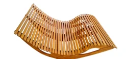 Ergonomische Doppelschwungliege aus Akazienholz - faltbar ^ Prestige Home Living Outdoor Outlet
