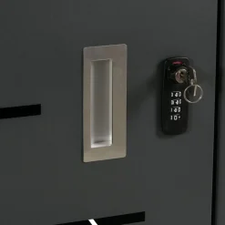 4er-Mülltonnenverkleidung -E83, Mülltonnenbox Mülltonnenabdeckung, erweiterbar 117x263x80cm ~ anthrazit, Stahl 108kg ^ MCW Discount