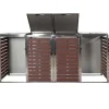 MCW 4er Mülltonnenverkleidung -K14, Mülltonnenbox, 120x264x85cm WPC Edelstahl 128kg ~ Walnuss-Holzoptik Clearance
