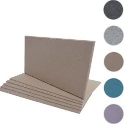 MCW 6er-Set Akustikwandpaneel -L52, Wandpaneele Akustikplatten, schalldämmend 1qm Fläche 60x30cm ~ hellbraun Sale