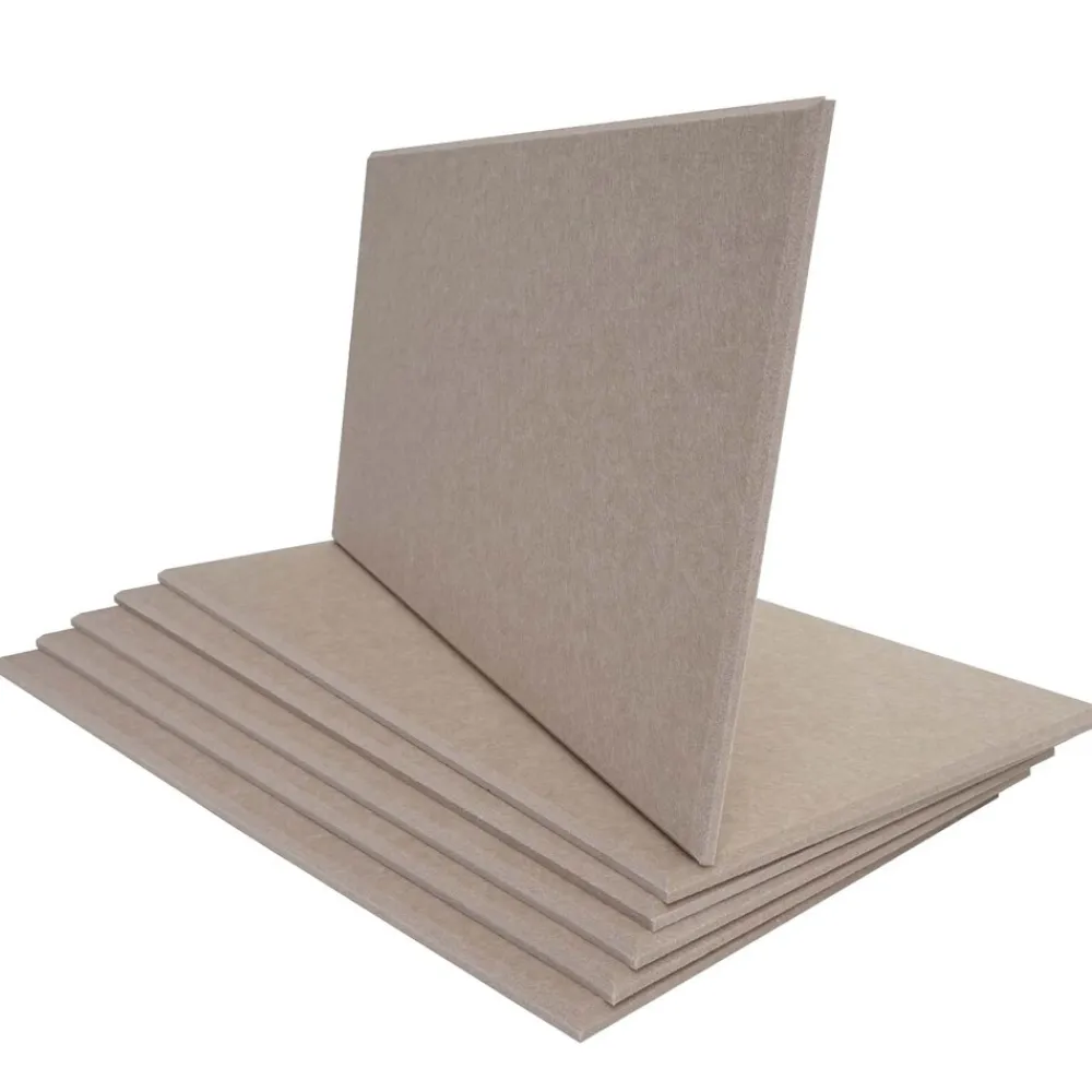 MCW 6er-Set Akustikwandpaneel -L52, Wandpaneele Akustikplatten, schalldämmend 1qm Fläche 60x30cm ~ hellbraun Sale