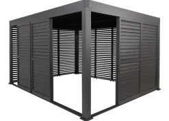 4er-Set Aluminium Paneele für Pergola -L46, Terrassenüberdachung, Lamellenpaneel Modul, 204x369cm ~ anthrazit ^ MCW Hot